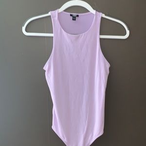 Express. Body Contour Compression High Neck Bodysuit. Size - XS. Lilac Purple.